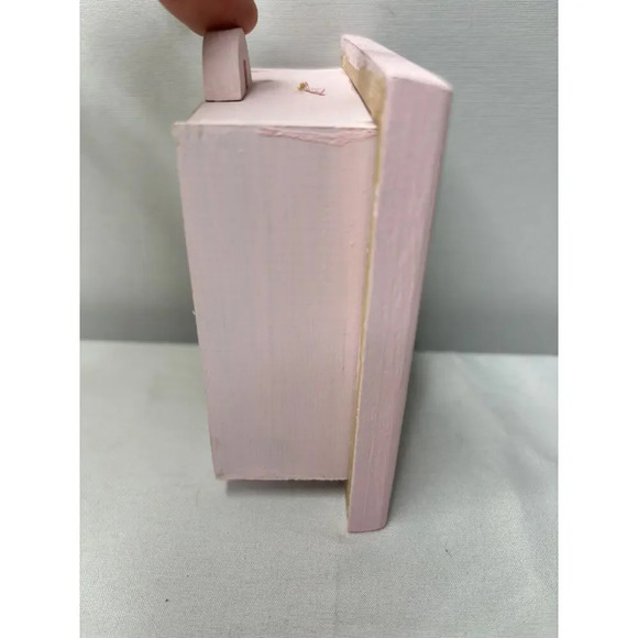 Vtg Hand Painted Wood Nursery Charms Heartline Italy W/ Box - Picture 6 of 6